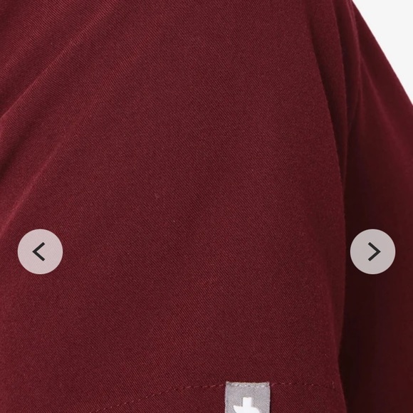 Figs Burgundy Casma Scrub top Small - Picture 5 of 5